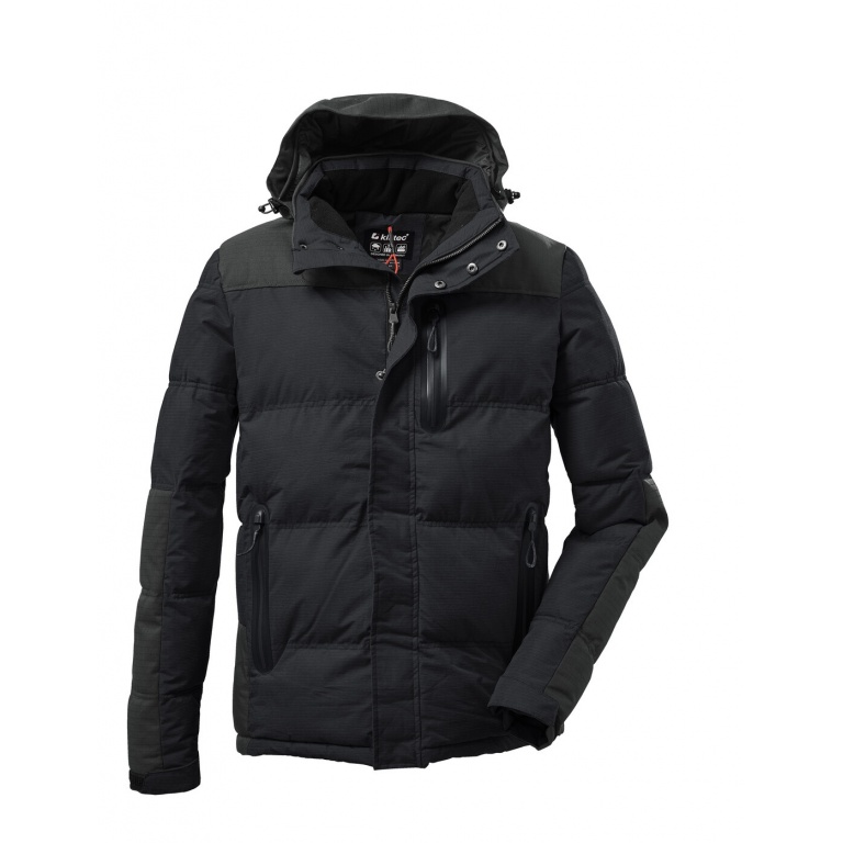 Killtec Winter-Steppjacke Kow 152 (abnehmbare Kapuze, wasser-windabweisend) schwarz Herren